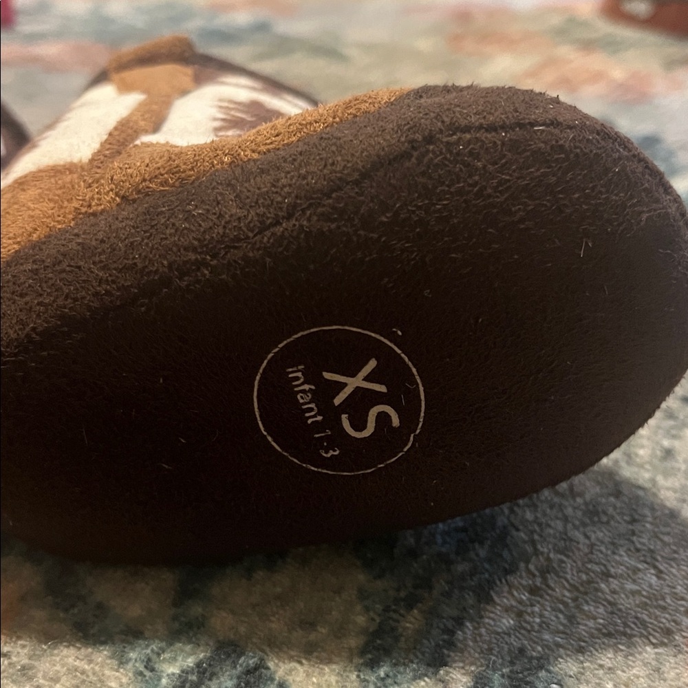Baby cowboy boot slippers infant size 1-3 - Picture 3 of 4